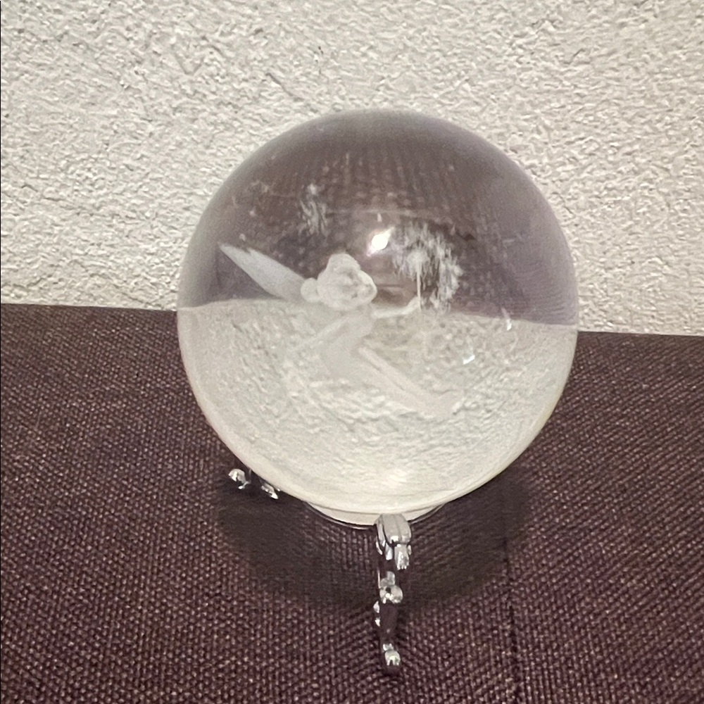 #1101+Tinker-bell Snow Glass Sphere with Fairy Figurine - Picture 1 of 16